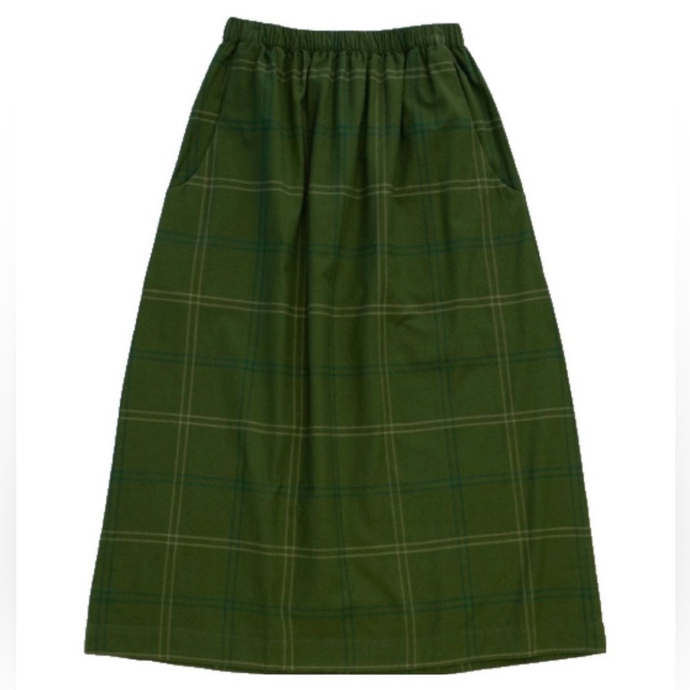 Bridge and Burn Hadley skirt in Forest plaid